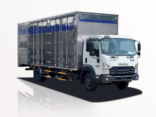 Xe Tải Isuzu FRR90QE5 5.5 Tấn Chở Pallet Chứa Cấu Kiện Điện Tử