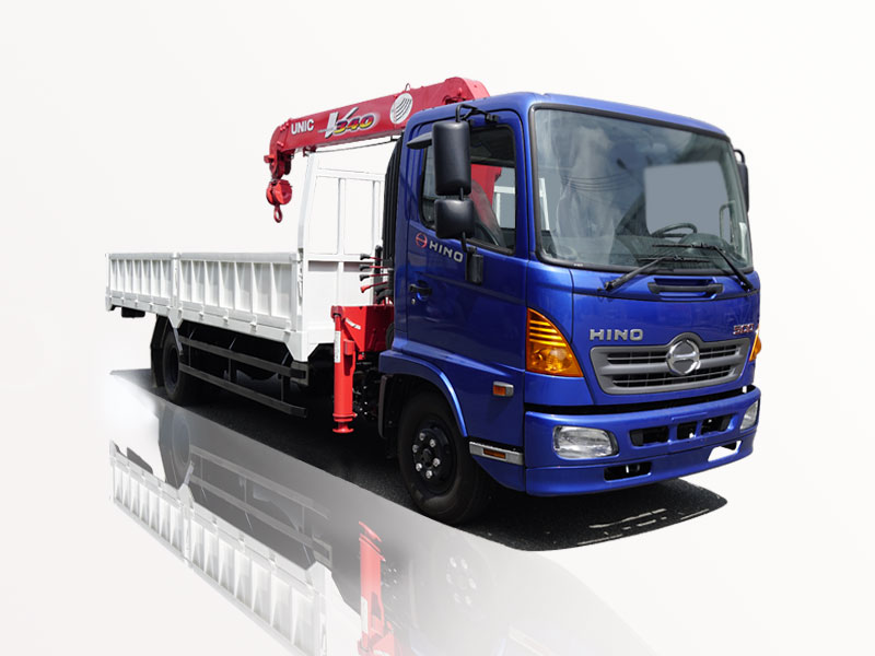 Xe Tải Hino FC9JLTA 6 Tấn Gắn Cẩu Unic 3 Tấn