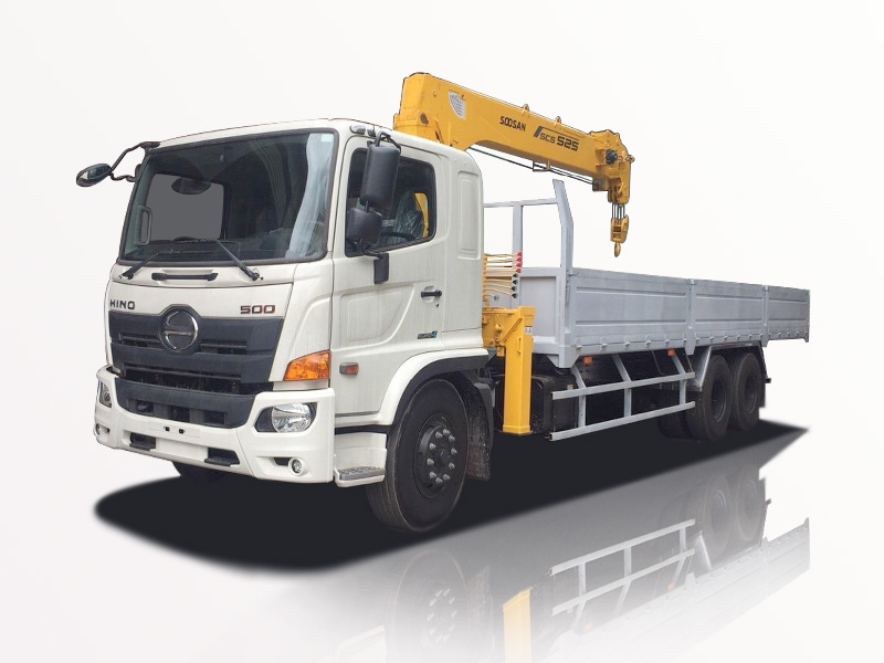 Xe Cẩu Hino FL8JT7A 3 Chân 13 Tấn Gắn Cẩu Soosan SCS524