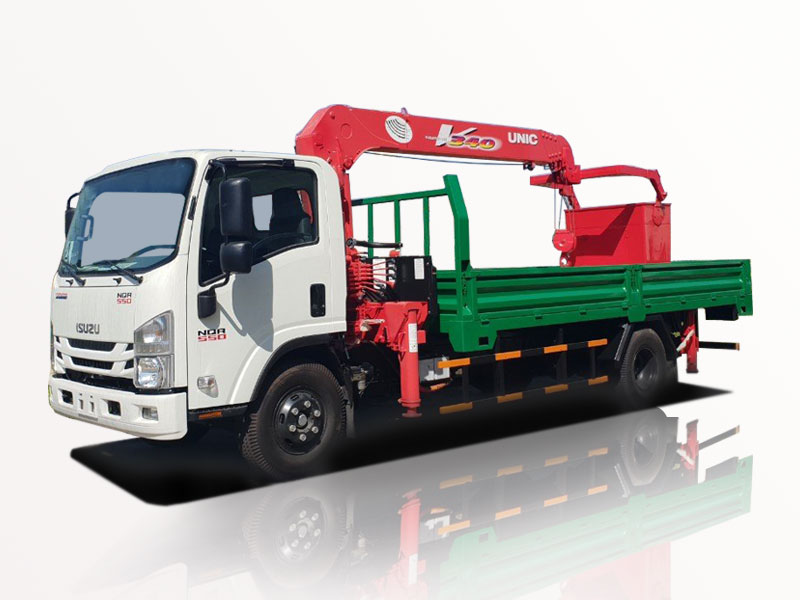 Xe Cẩu Isuzu NQR75LE4 4T3 Gắn Cẩu Unic URV343