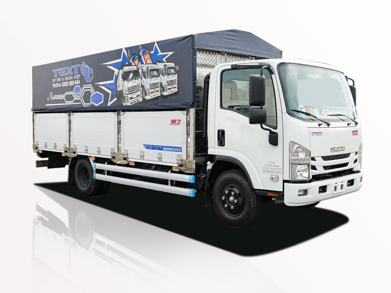 Xe Tải Isuzu NPR85KE4 3.5T - 3T5 - 3.5 Tấn Thùng Mui Bạt Khuyến Mãi Lớn