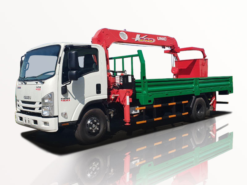 Xe Cẩu Isuzu NPR85KE4 2T5 Gắn Cẩu Unic URV343